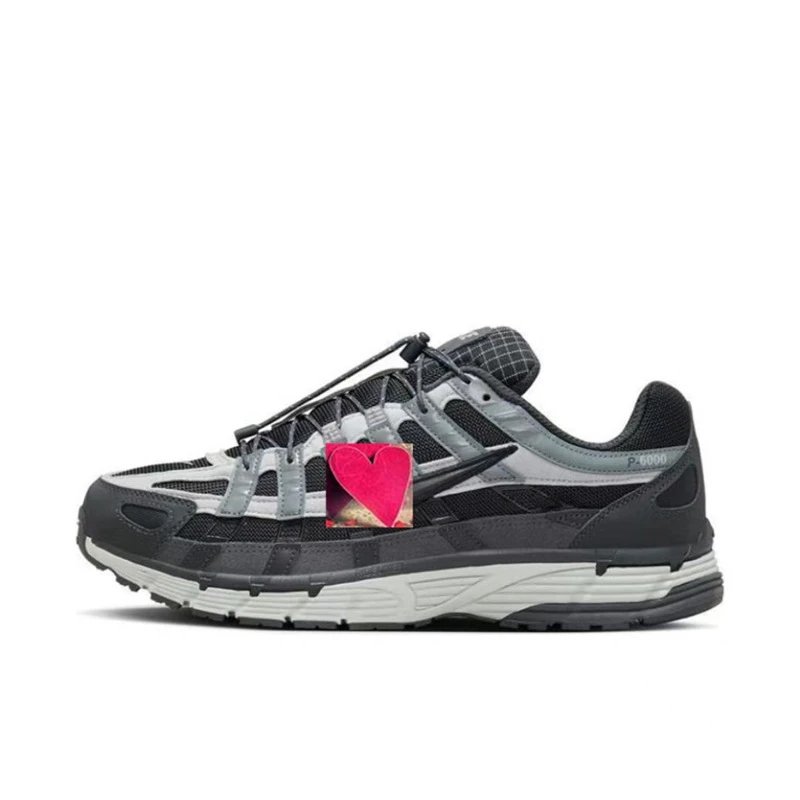 Asics P-6000 Gray Black Mesh Sneakers - 1