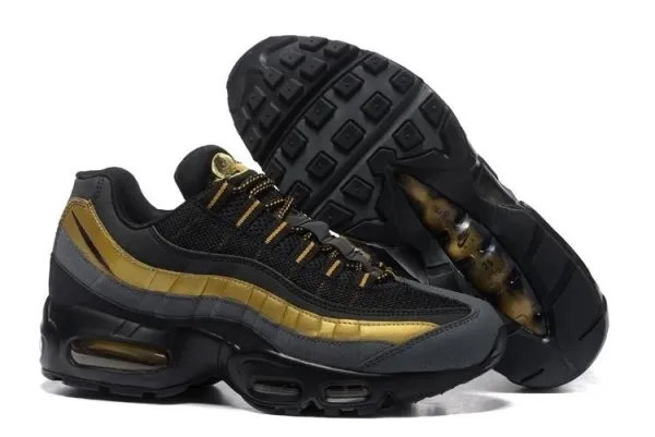 Nike Air Max 95 Black Gold Running Shoes - 1