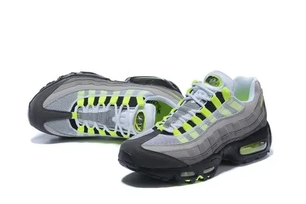 Nike Air Max 95 Neon Green Gray Running Shoes - 1