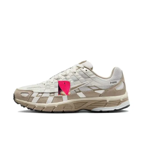 Asics P-6000 Beige and White Running Shoes - 1