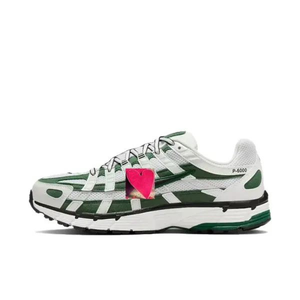 Asics P-6000 White and Green Running Shoes - 1