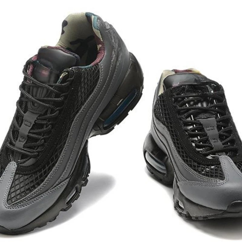 Nike Air Max 95 Grey Red Black Sneakers - 13