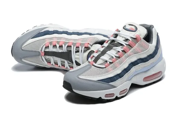 Nike Air Max 95 White Gray Pink Running Shoes - 1