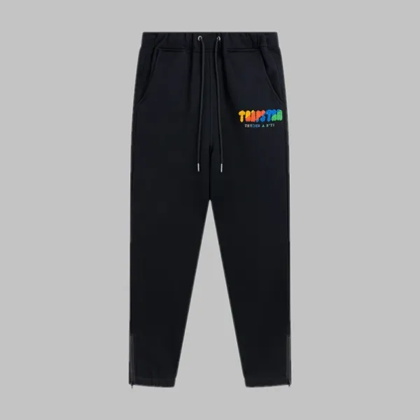 Trapstar Rainbow Logo Black Sweatpants - 1