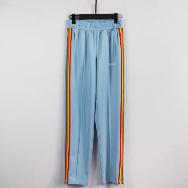 Palm Angels Rainbow Stripe Track Pants Light Blue - 1
