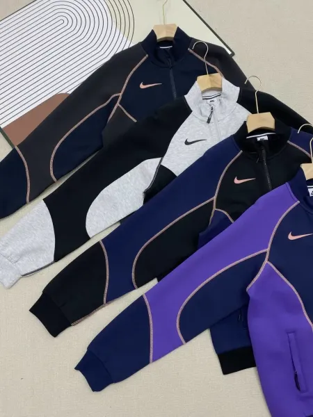 Nike Sportswear Heritage Track Jacket Purple and Navy Outerwear - 9