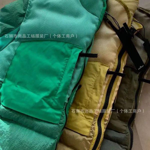 Stone Island Shadow Project Patchwork Puffer Jacket Olive - 11