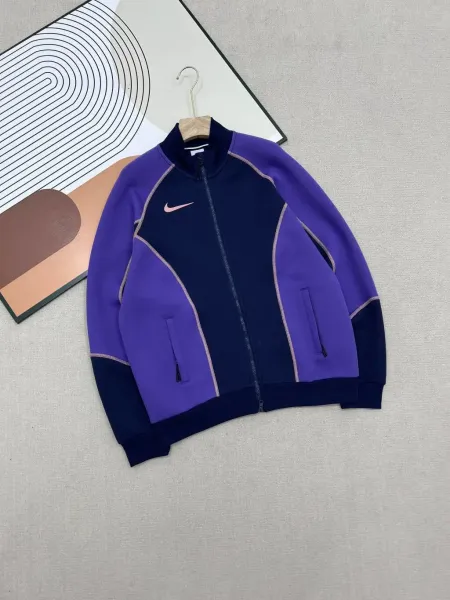 Nike Sportswear Heritage Track Jacket Purple and Navy Outerwear - 11