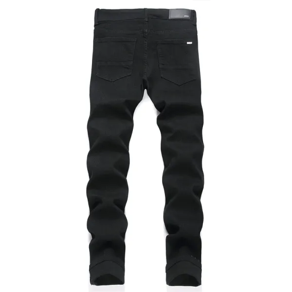 Amiri Distressed Patchwork Black Jeans - 5