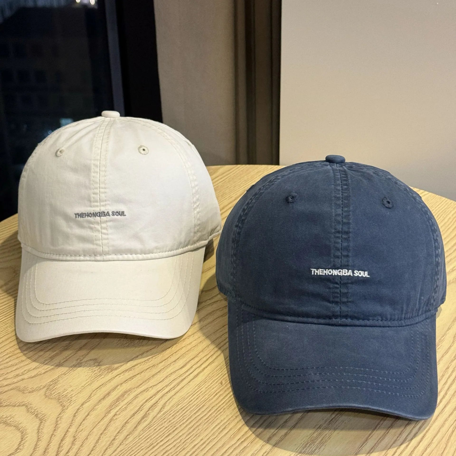 The Hongba Soul Embroidered Washed Black Baseball Cap - 6