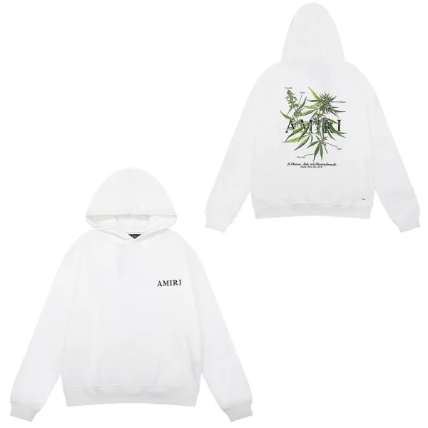 Amiri Botanical Print Hoodie White - 1