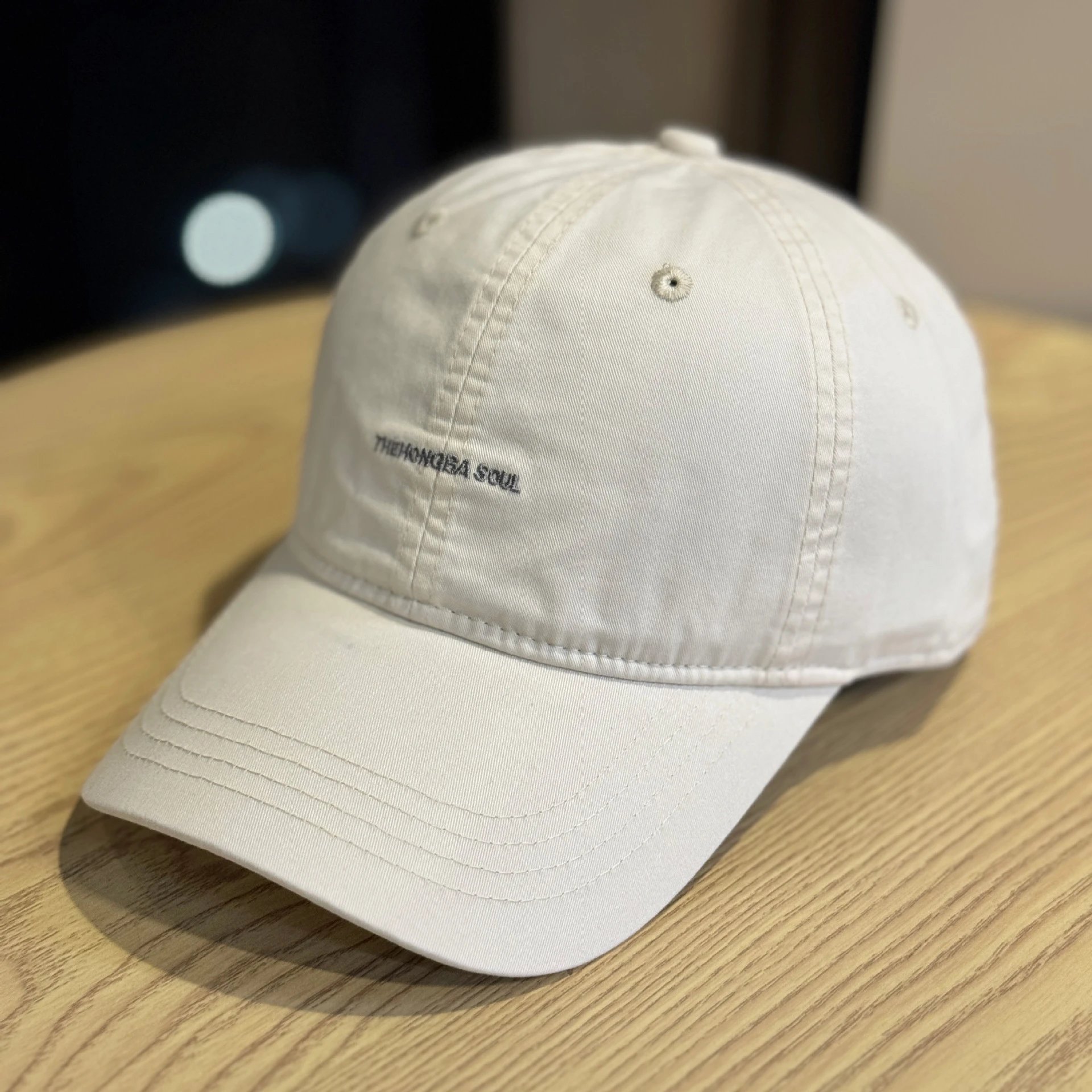 The Hongba Soul Embroidered Washed Black Baseball Cap - 9