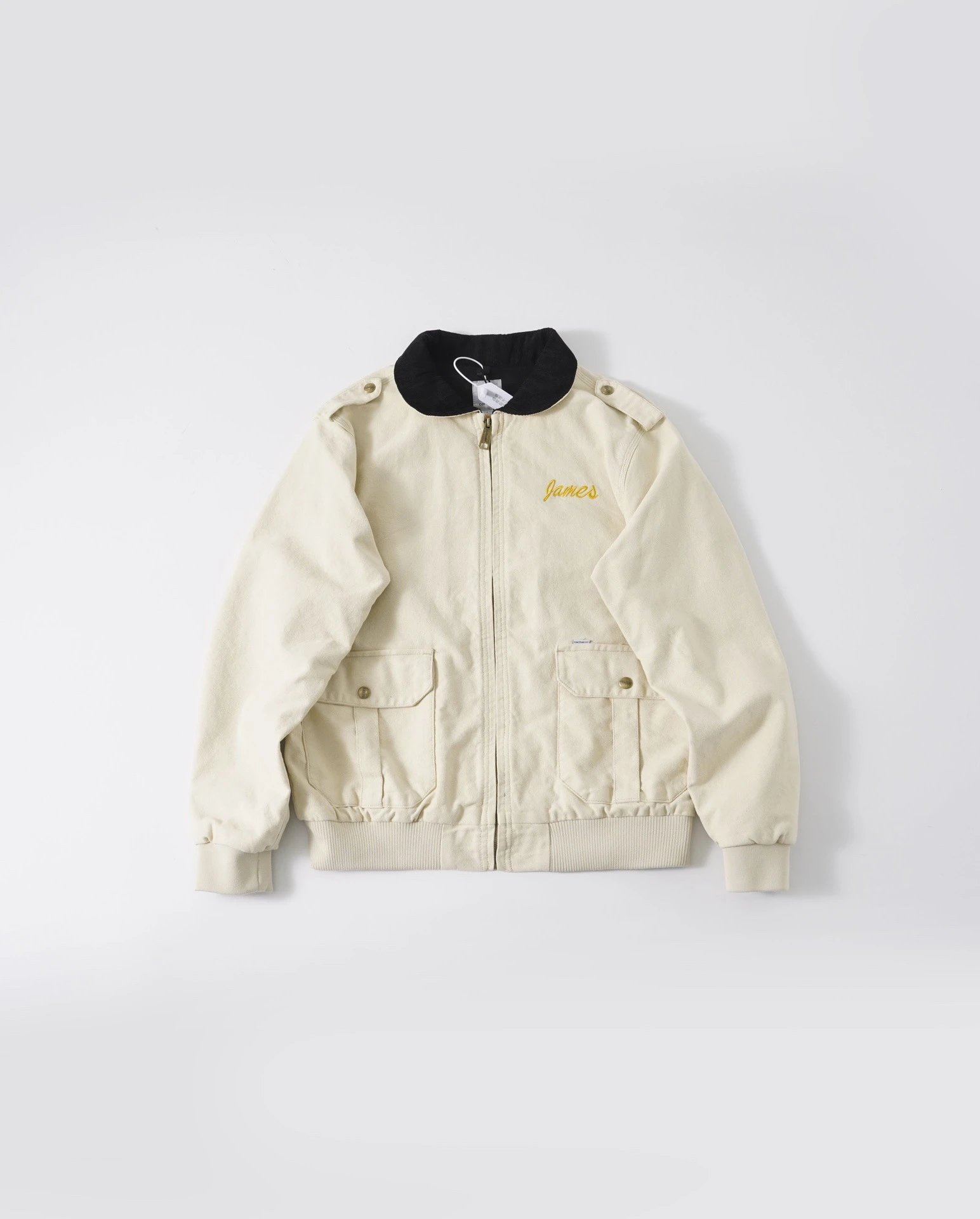 James Vintage-Style Corduroy Jacket Beige Outerwear - 1