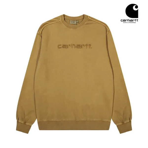 Carhartt WIP Outline Logo Crewneck Sweatshirt Beige - 1