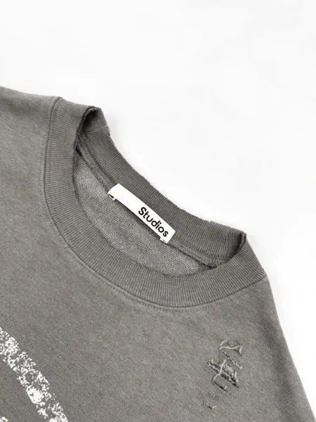 A.e Studios Distressed Graphic Sweatshirt Navy - 12