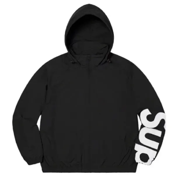 Supreme Logo Sleeve Windbreaker Black Outerwear - 1