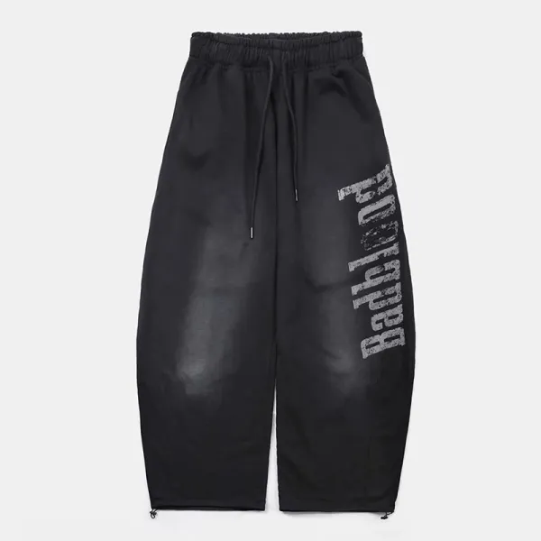 Badblood Oversized Drop-Crotch Sweatpants Black - 1