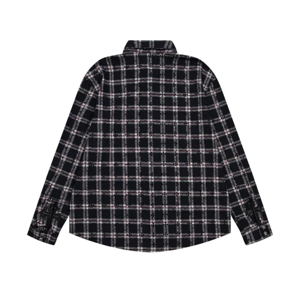 Chrome Hearts Cross Embroidered Plaid Shirt Red - 33