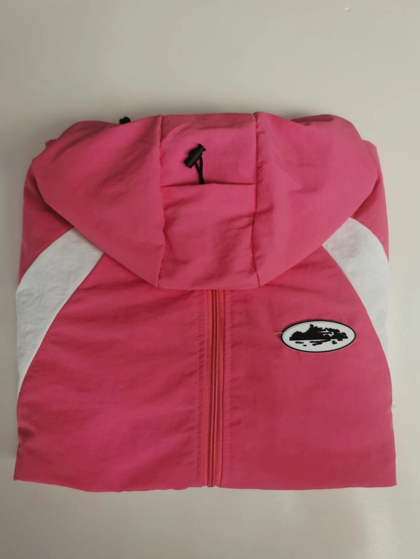 Design Windbreaker Jacket Pink and White - 15