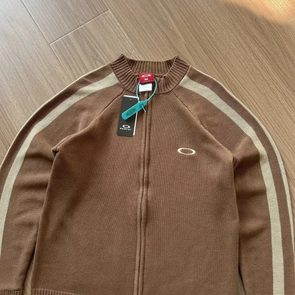 Oakley Knit Track Jacket Brown Beige - 6