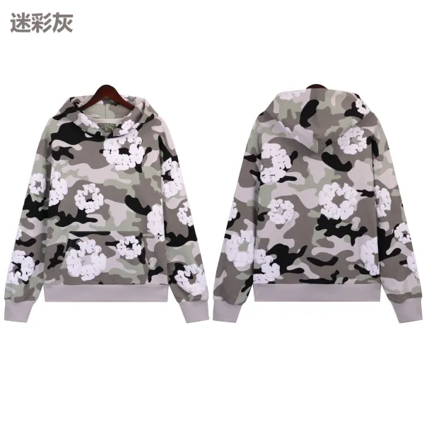 Off-White Camo Print Drawstring Shorts Blue Multicolor - 18