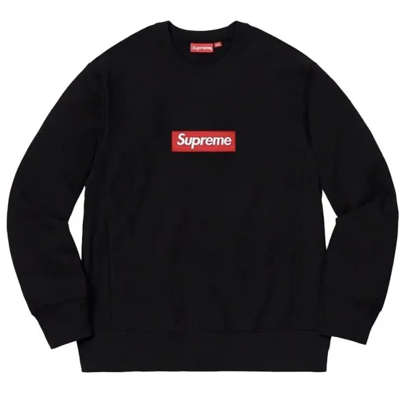 Supreme Embroidered Logo Crewneck Sweatshirt Navy - 7