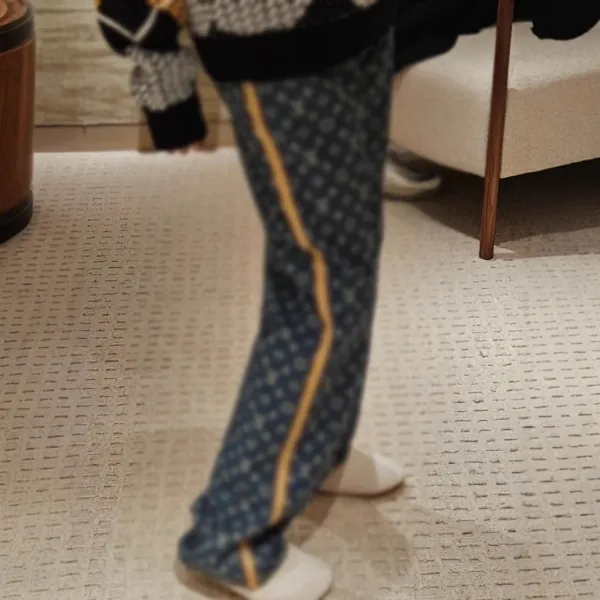 Louis Vuitton Monogram Dot Print Track Pants Navy - 7