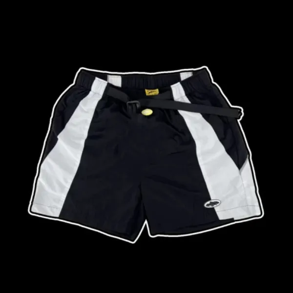 Puma Sporty Stripe Black and White Shorts - 1