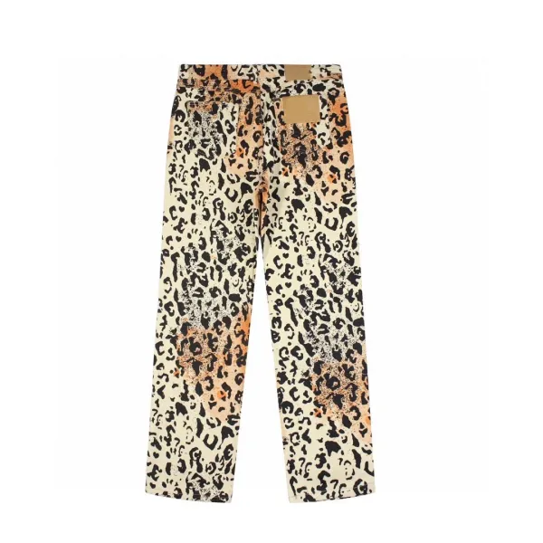 Balenciaga Leopard Print Straight-Leg Pants Multicolor - 5