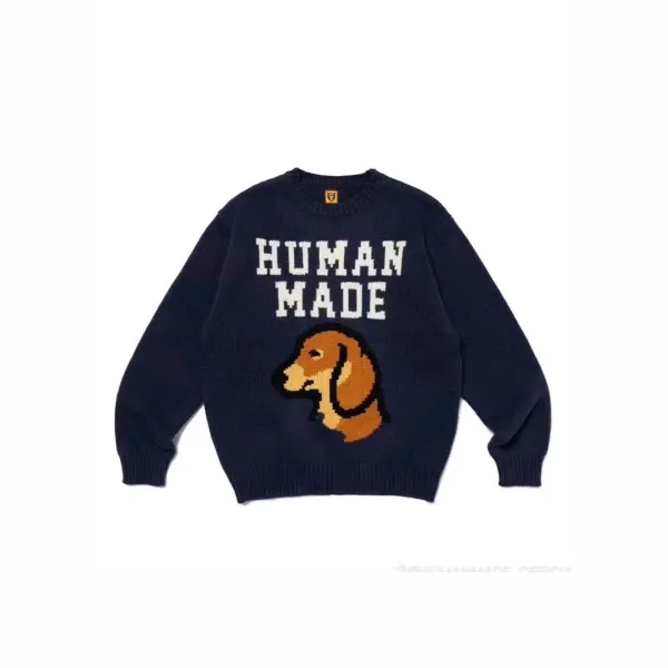 Human Made Dog Knit Sweater Beige - 7