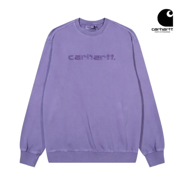 Carhartt WIP Script Logo Crewneck Sweatshirt Purple - 1