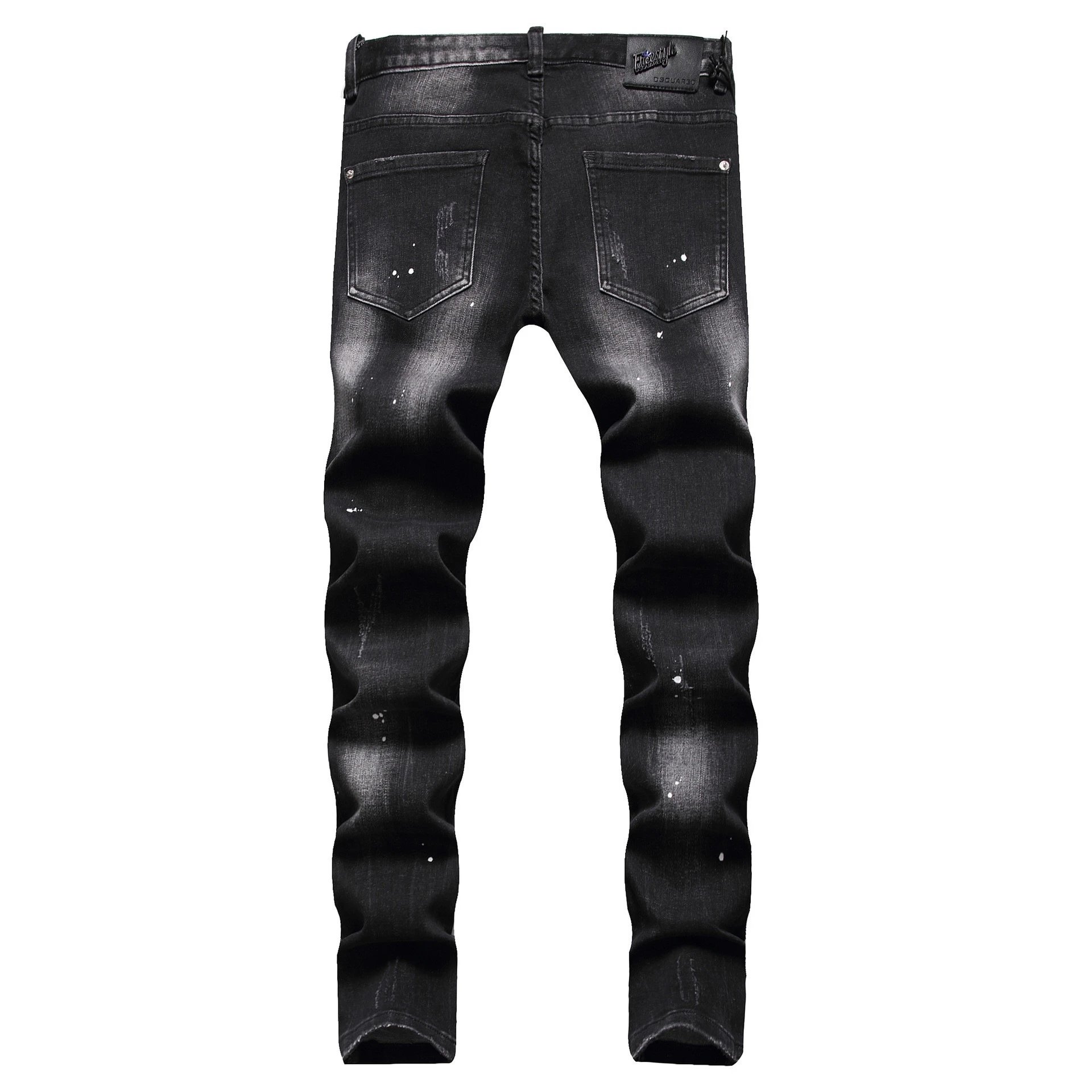 Dsquared2 Paint Splatter Distressed Black Jeans - 6