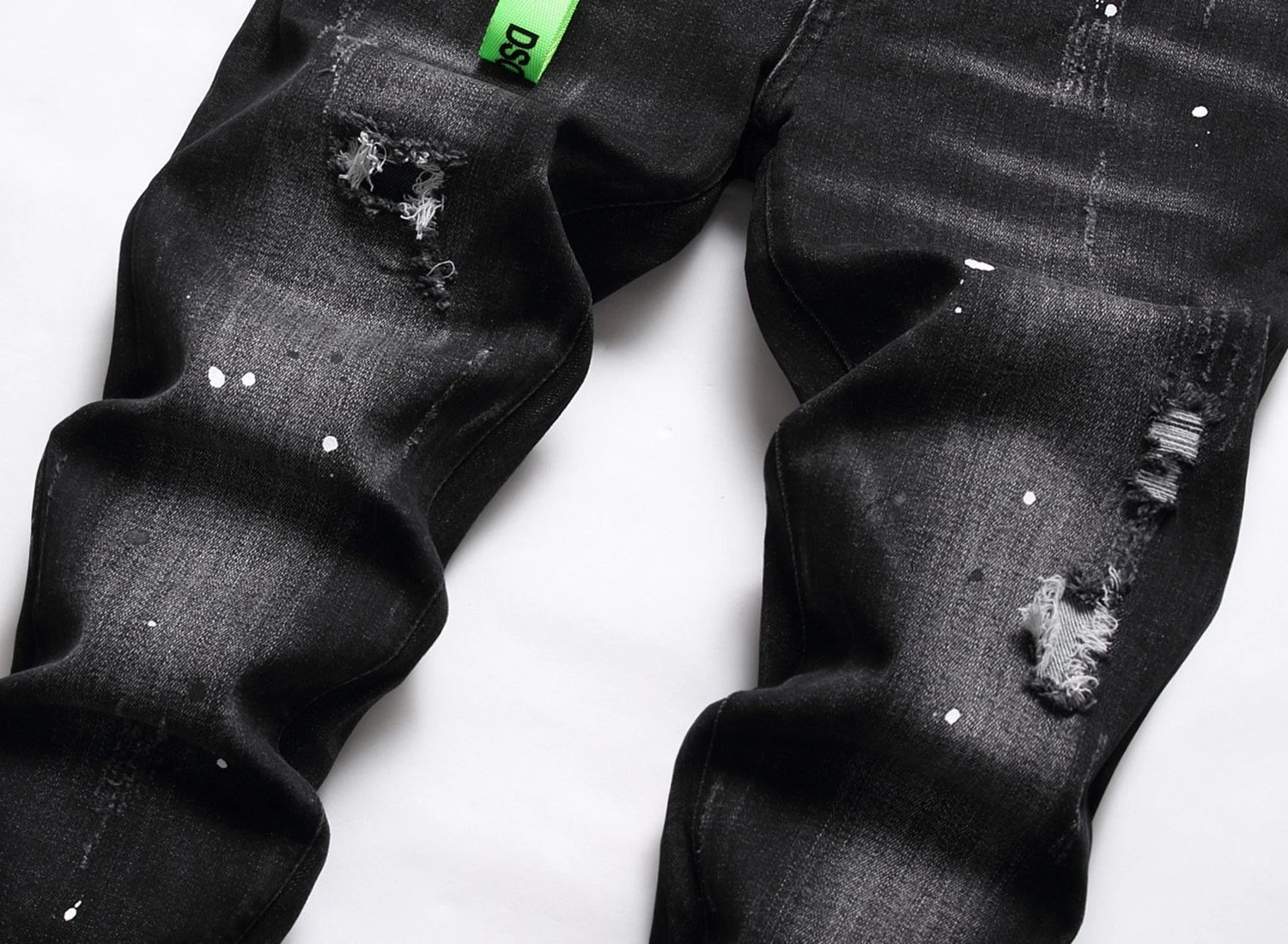 Dsquared2 Paint Splatter Distressed Black Jeans - 9