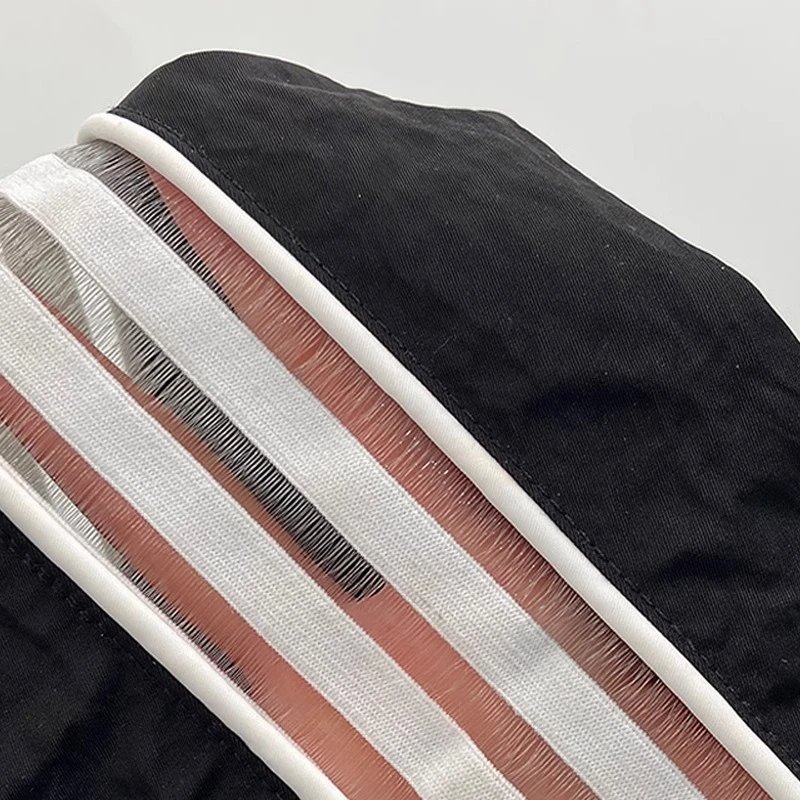 Reebok Track Pants Black with White Stripes Pants - 13