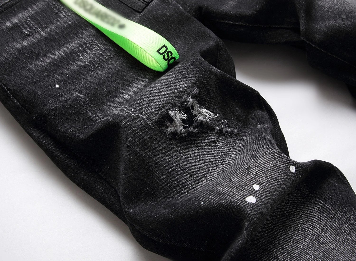 Dsquared2 Paint Splatter Distressed Black Jeans - 11