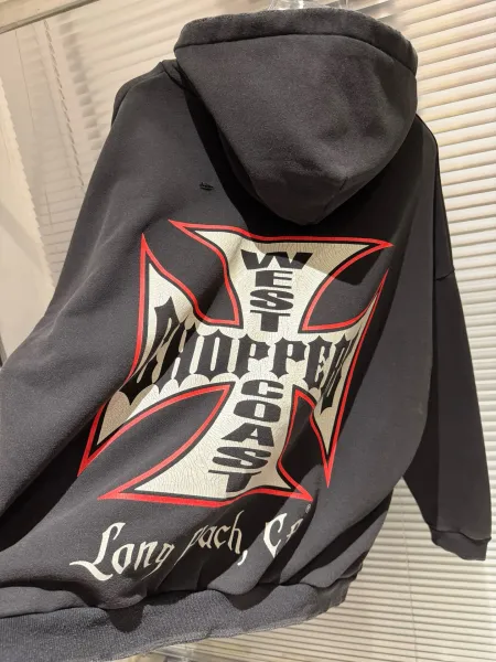 West Coast Choppers Iron Cross Black Zip-Up Hoodie - 11
