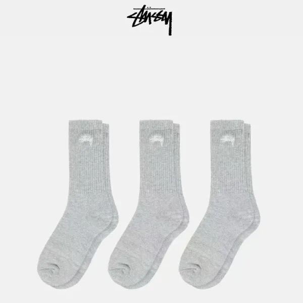 Stussy Classic Logo Socks Black - 4