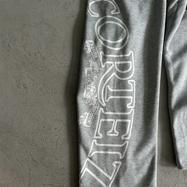 Off-White™ Oval Logo Zip-Up Hoodie and Sweatpants Set Gray - 18