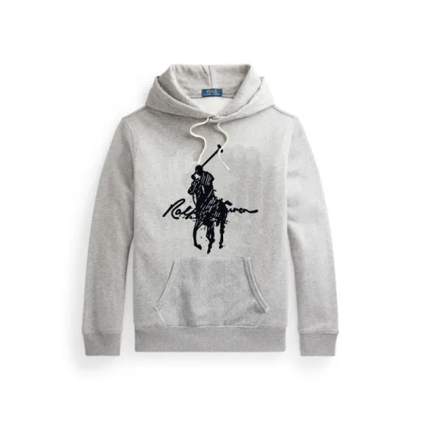 Ralph Lauren Big Pony Sketch Hoodie Gray - 1
