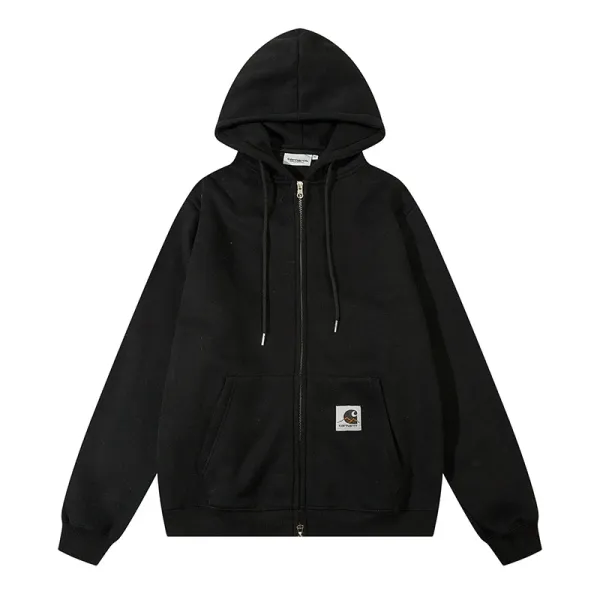 Carhartt Script Logo Hoodie Beige / Gray / Black / Olive / Navy / Purple / Orange / Forest Green - 18