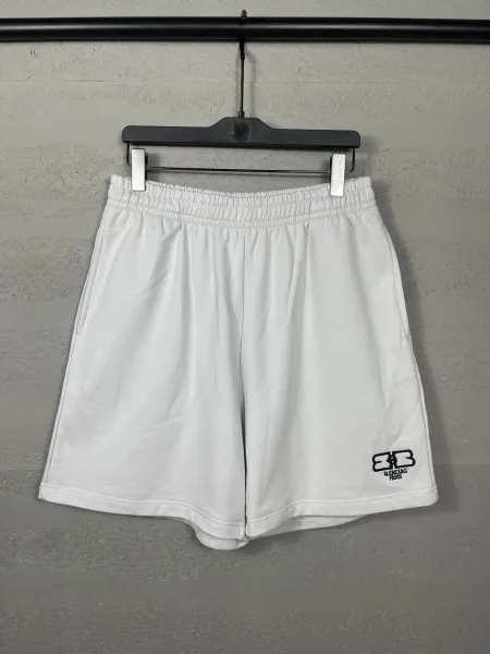 Balenciaga Logo-Embroidered Black Sweat Shorts - 34