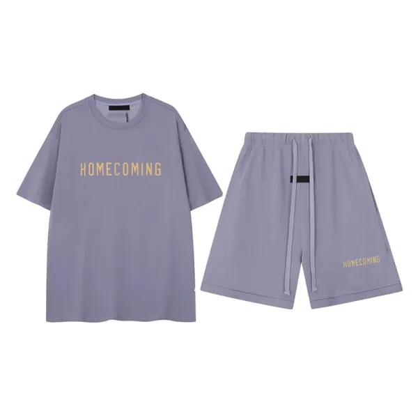 Homecoming Logo Print Lavender Casual Set - 1