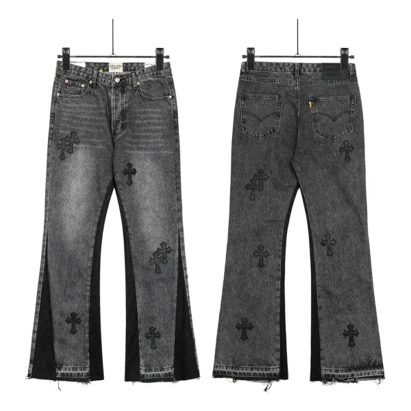 Gallery Dept. Distressed Flare Paint-Splatter Patchwork Denim Jeans - 18