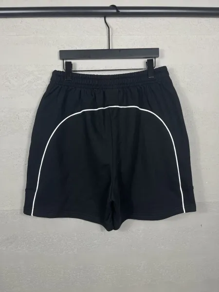 Balenciaga Logo-Embroidered Black Sweat Shorts - 15