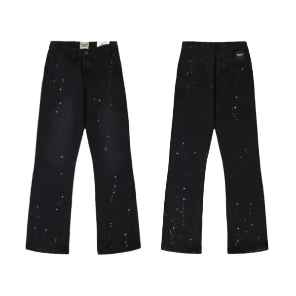 Gallery Dept. Distressed Flare Paint-Splatter Patchwork Denim Jeans - 32