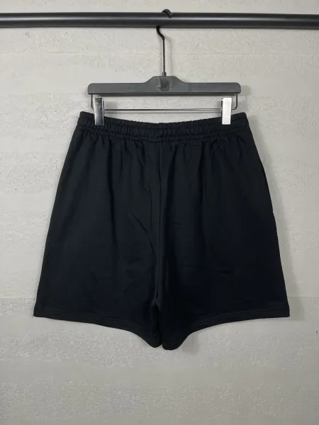 Balenciaga Logo-Embroidered Black Sweat Shorts - 37