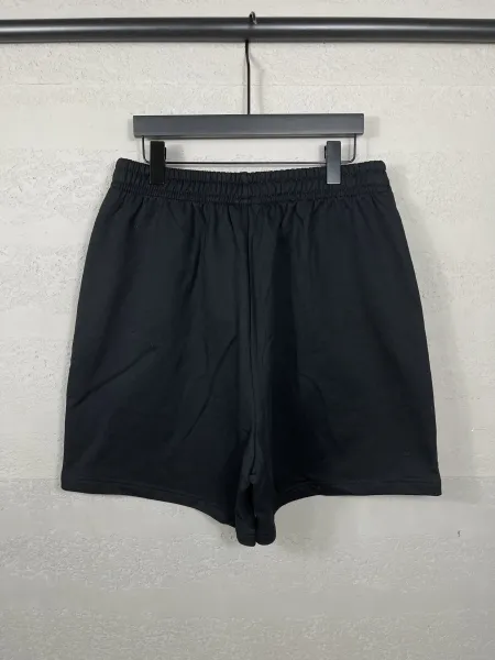 Balenciaga Logo-Embroidered Black Sweat Shorts - 41