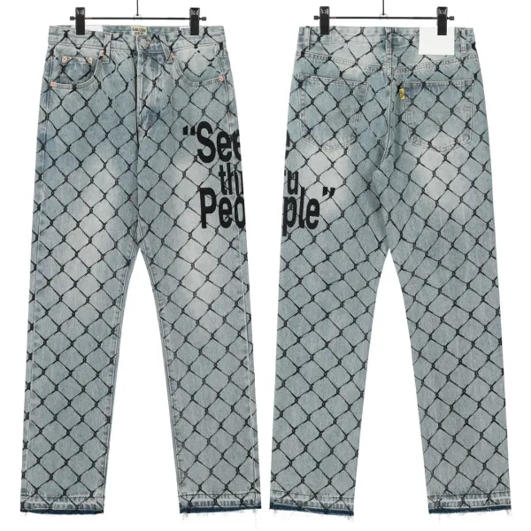 Gallery Dept. Distressed Flare Paint-Splatter Patchwork Denim Jeans - 16