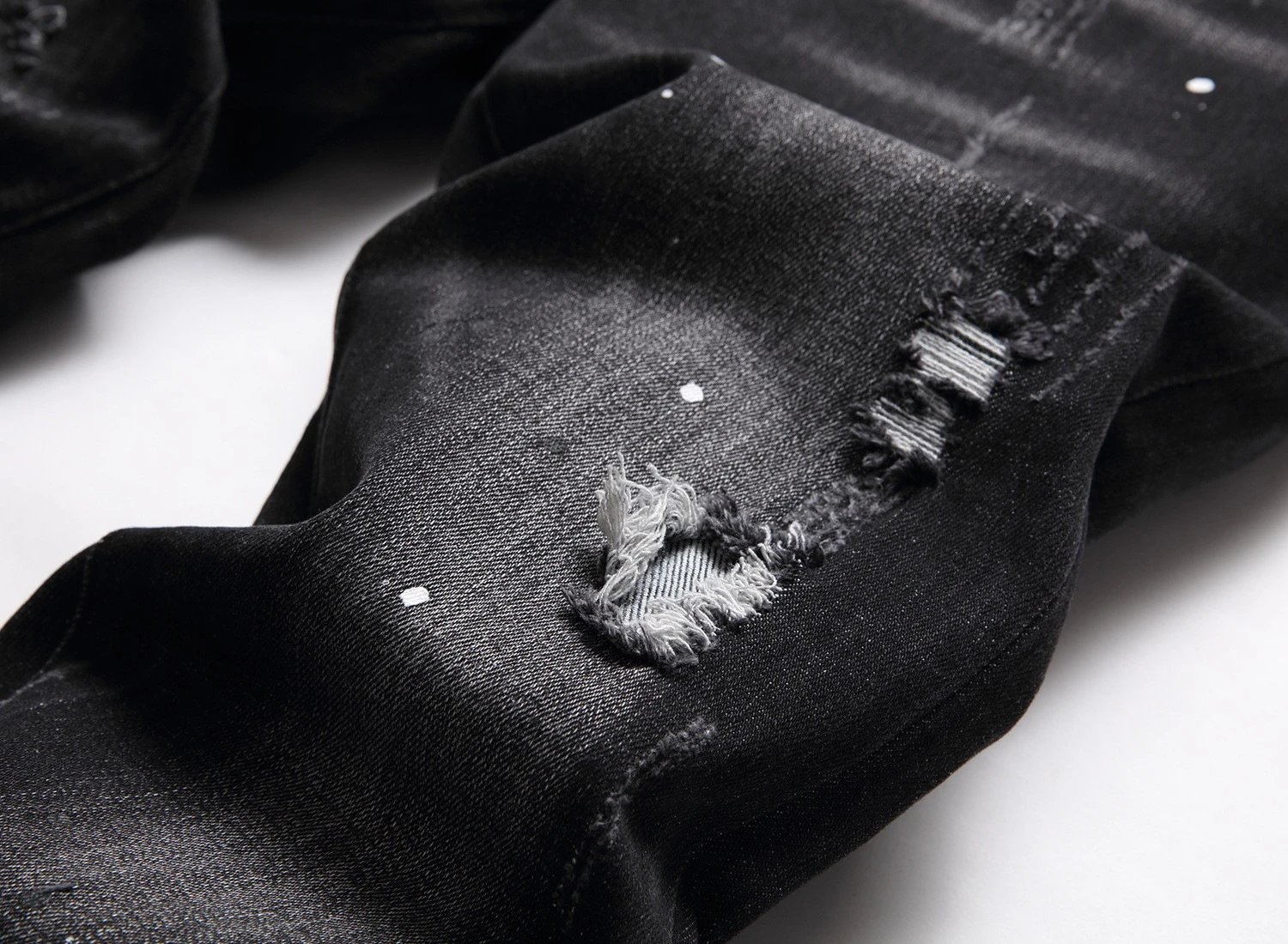 Dsquared2 Paint Splatter Distressed Black Jeans - 10