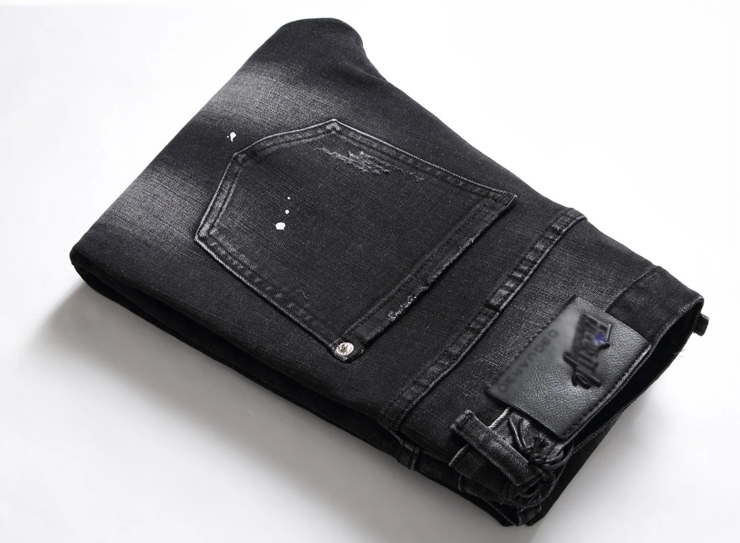 Dsquared2 Paint Splatter Distressed Black Jeans - 20
